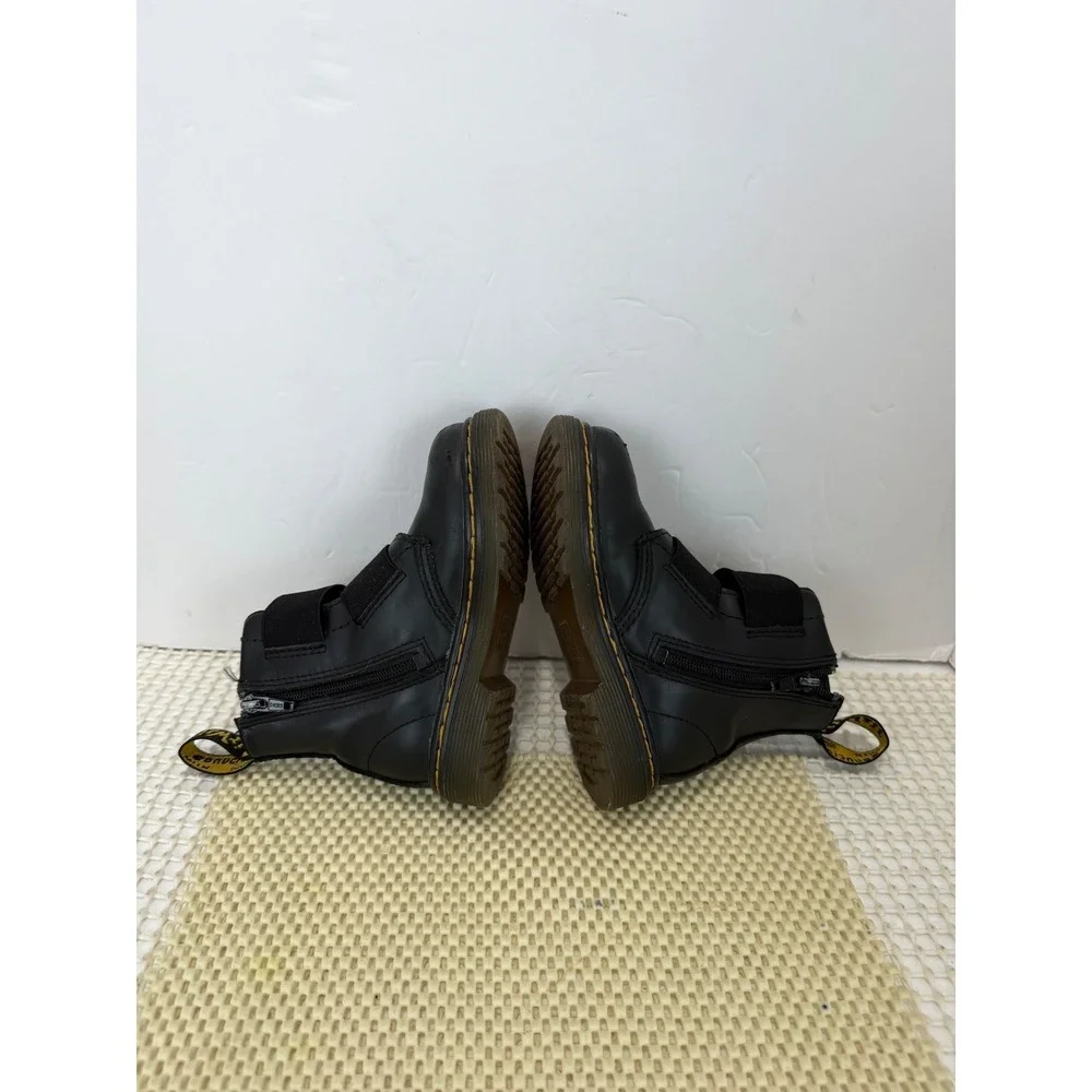 Dr. Martens 1460 Elastic T Toddler Boots Size‎ 8 US 7 UK black leather